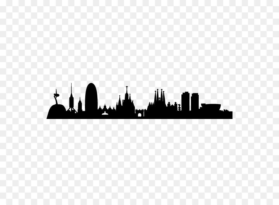 Barcelona Skyline Silhouette Drawing - thick clouds png download - 650*650 - Free Transparent Barcelona Skyline png Download.