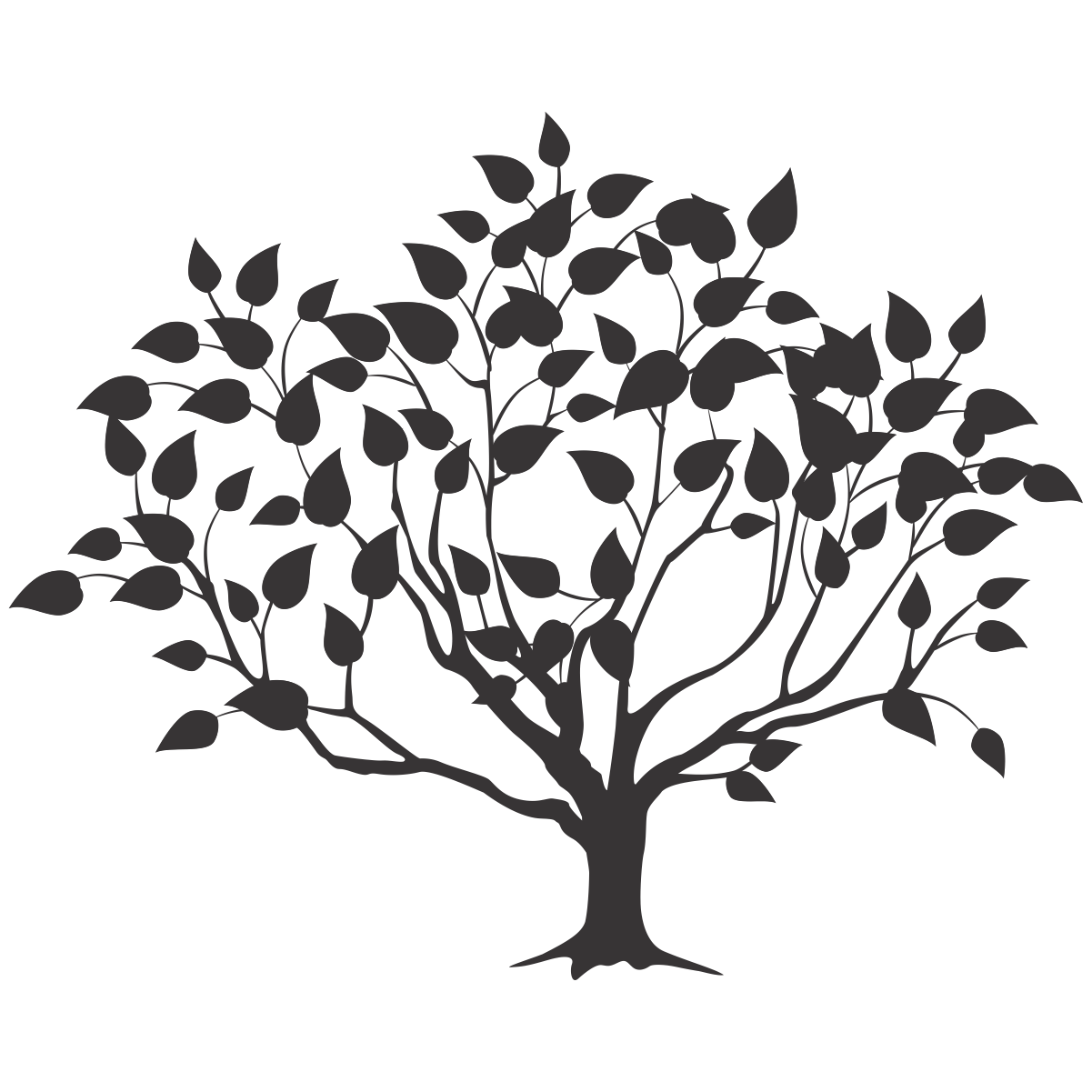 root-tree-drawing-silhouette-of-tree-png-download-1201-1201-free