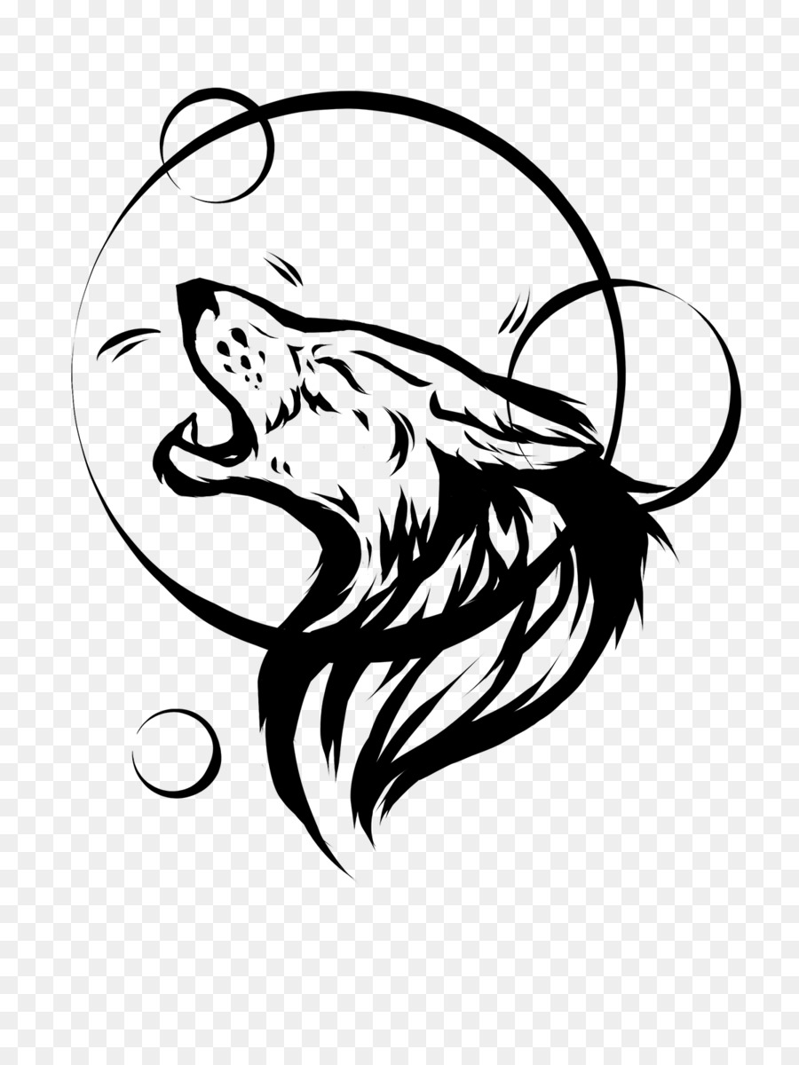 Tattoo Drawing Dog - howling vector png download - 1200*1591 - Free Transparent Tattoo png Download.