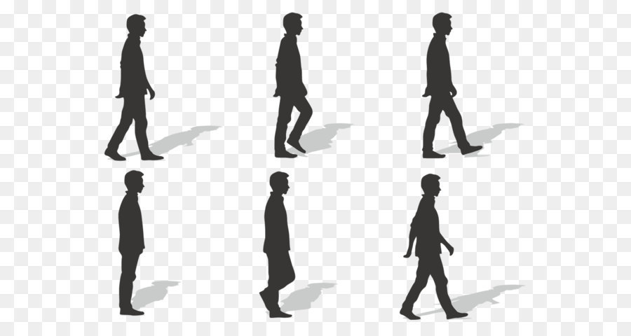 Walk cycle Walking Euclidean vector - Ms. silhouette vector walk png download - 1174*857 - Free Transparent Walking ai,png Download.