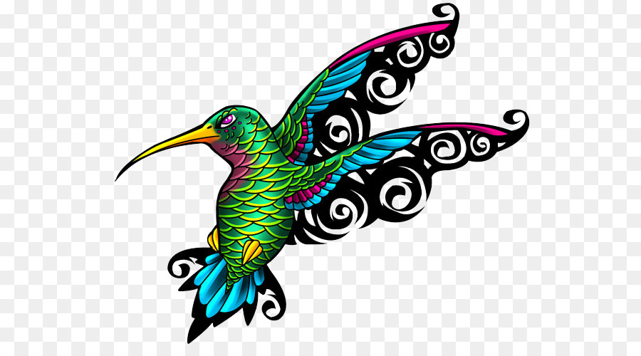 Hummingbird Tattoo Flash Clip art - Flash png download - 600*497 - Free Transparent Hummingbird png Download.