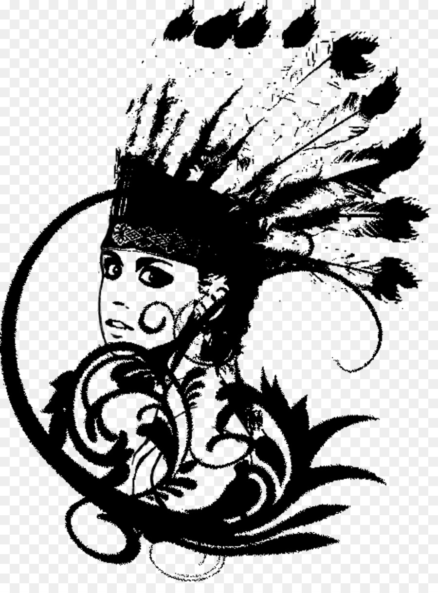 Drawing Visual arts Silhouette Clip art - American Indian png download - 900*1213 - Free Transparent Drawing png Download.