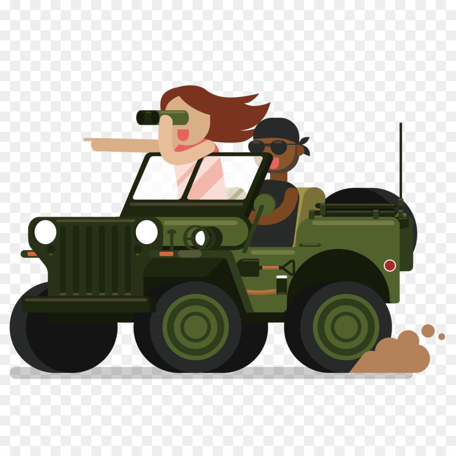 Cartoon Illustration - Vector jeep car png download - 1500*1500 - Free Transparent Car png Download.