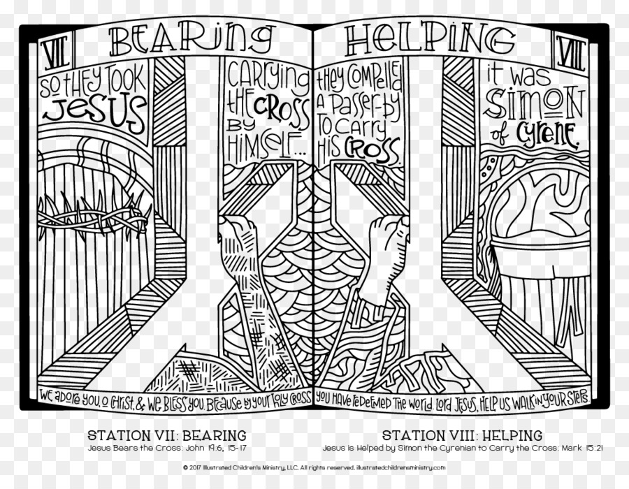 Stations of the Cross Child Christian cross Coloring book - child png download - 1024*792 - Free Transparent Stations Of The Cross png Download.