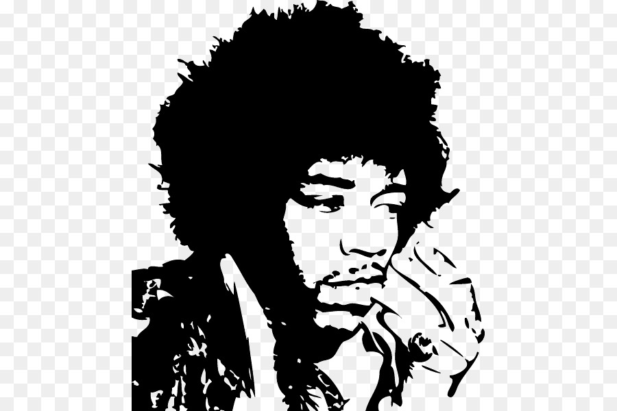 Stencil Silhouette Art Painting - jimmy hendrix png download - 515*600 - Free Transparent Stencil png Download.