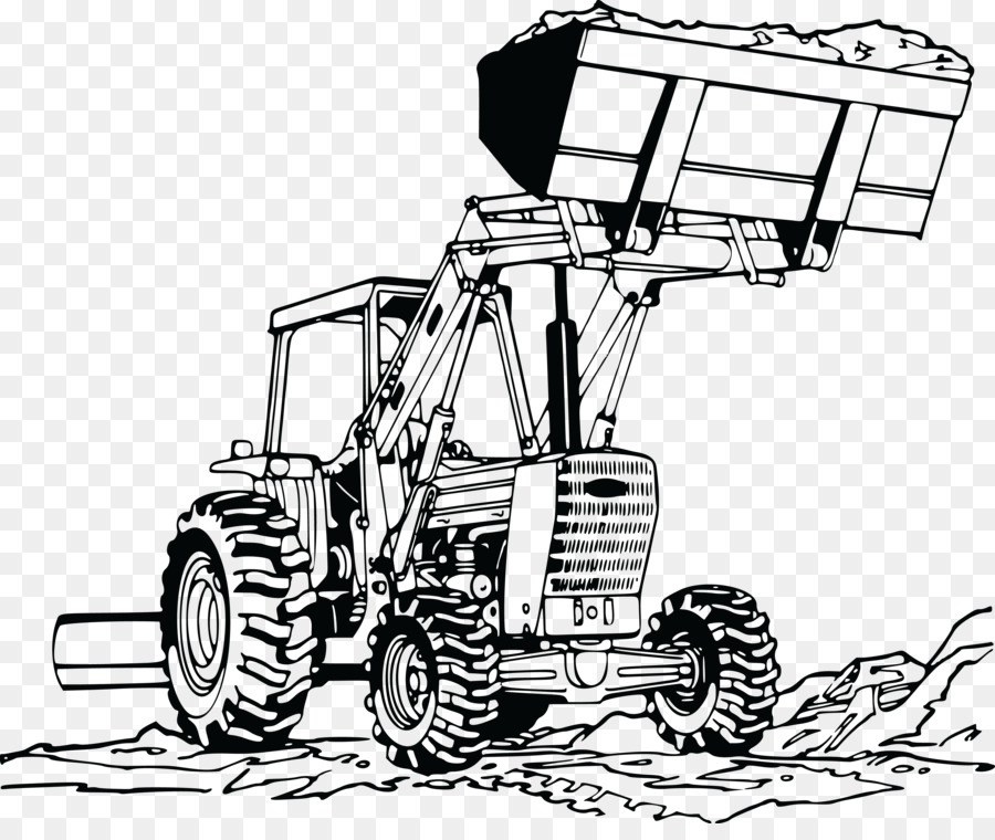 Loader John Deere Tractor Clip art - cartoon tractor png download - 4000*3310 - Free Transparent Loader png Download.