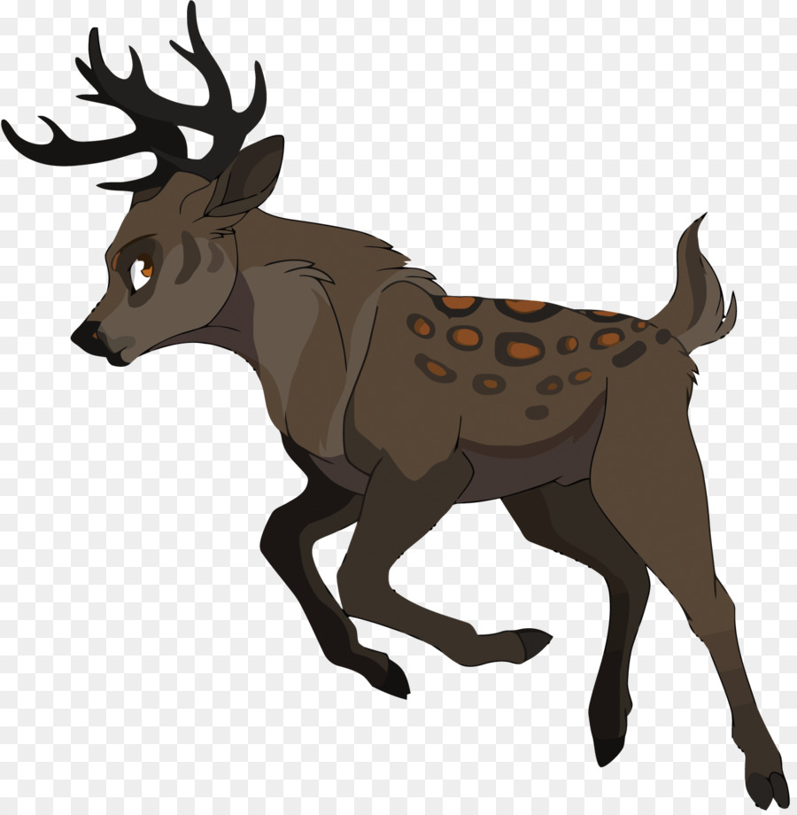 Reindeer - Vector jumping deer png download - 1500*1525 - Free Transparent Reindeer png Download.