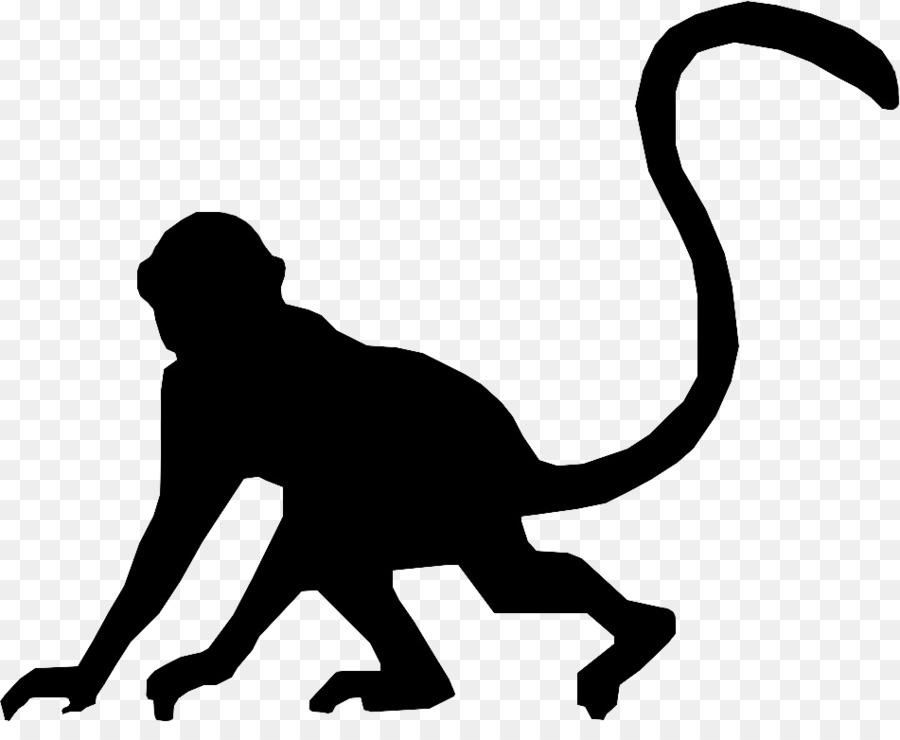 Silhouette Monkey Clip art - Silhouette png download - 951*763 - Free Transparent Silhouette png Download.