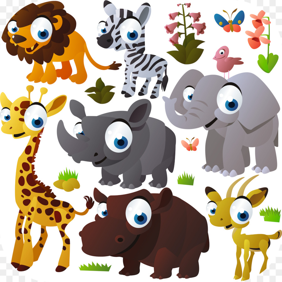 Baby Jungle Animals Cartoon Clip art - ANIMAl png download - 1024*1024 - Free Transparent Baby Jungle Animals png Download.