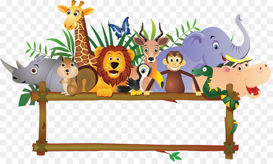 Baby Jungle Animals Royalty-free Clip art - farm animals png download - 3000*1772 - Free Transparent Baby Jungle Animals png Download.