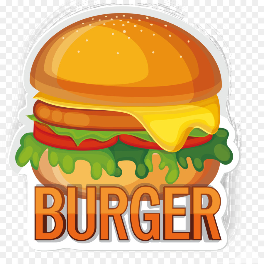 Hamburger Cheeseburger Fast food Junk food French fries - Fine burger sticker material png download - 3454*3438 - Free Transparent Hamburger png Download.