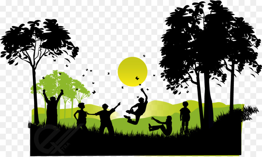 Child Play Clip art - Children playing vector silhouettes png download - 1115*666 - Free Transparent Child png Download.
