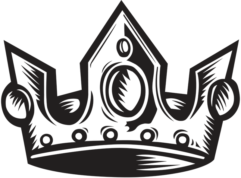 kings crown clipart black and white
