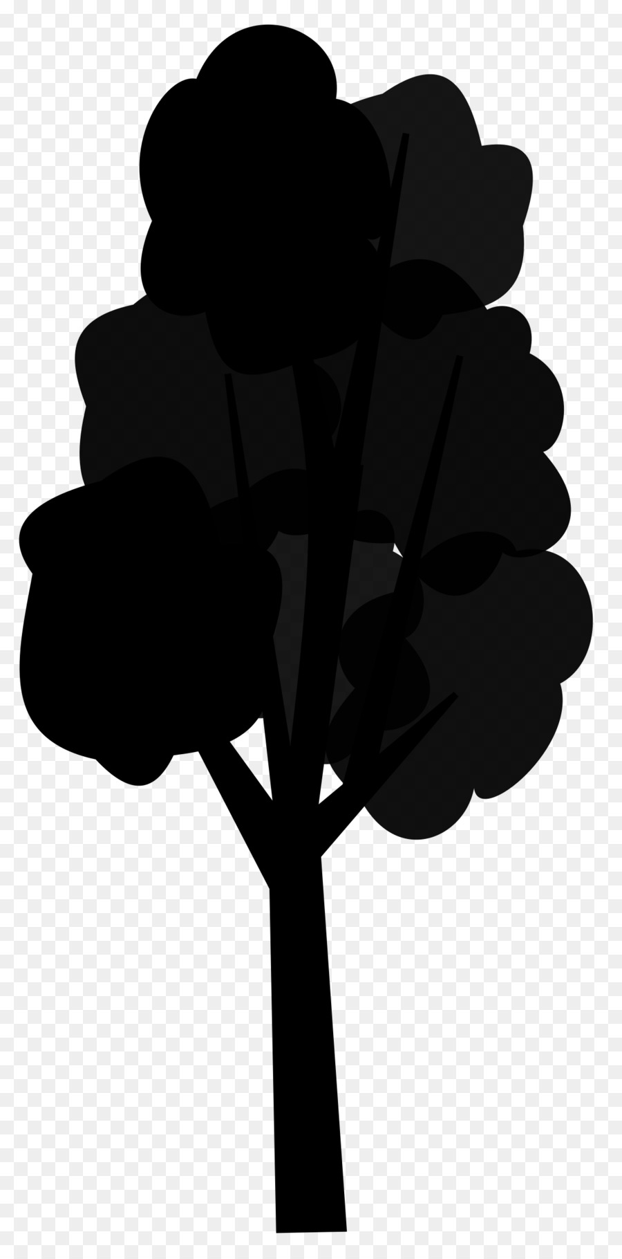 Black & White - M Leaf Silhouette Font Tree -  png download - 1189*2400 - Free Transparent Black  White  M png Download.