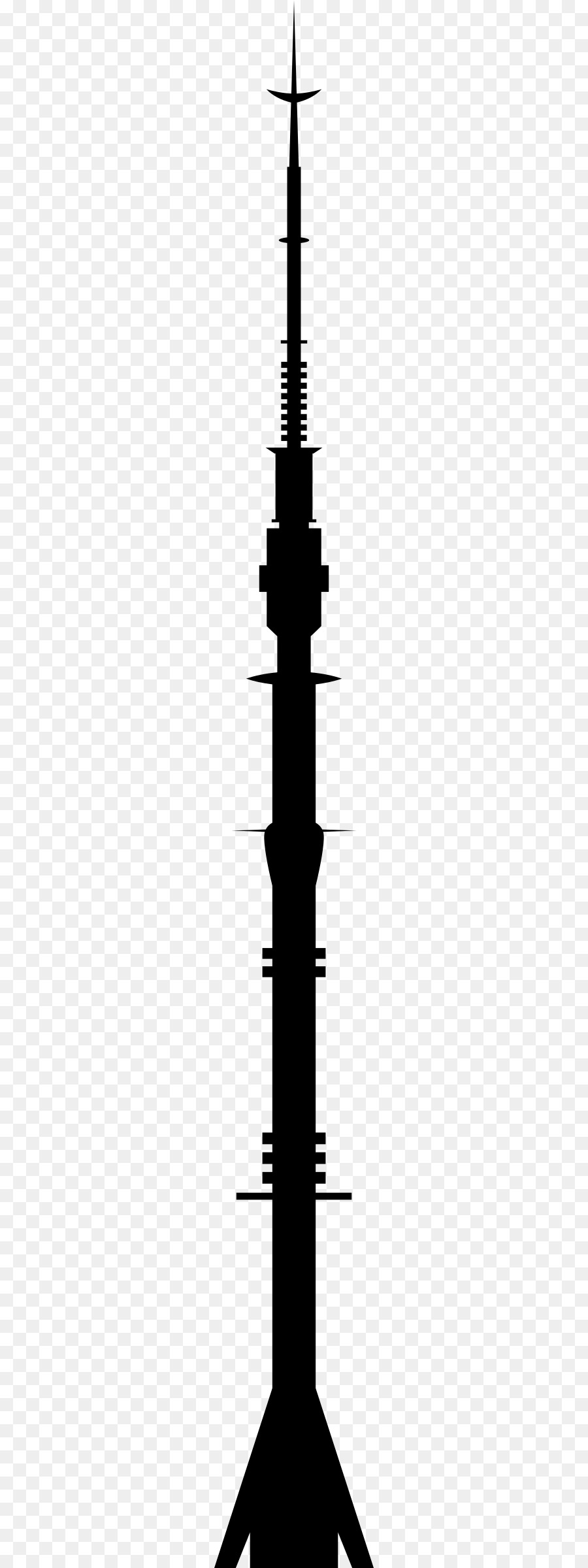 Ostankino Tower Silhouette Clip art - Silhouette png download - 244*2400 - Free Transparent Ostankino Tower png Download.