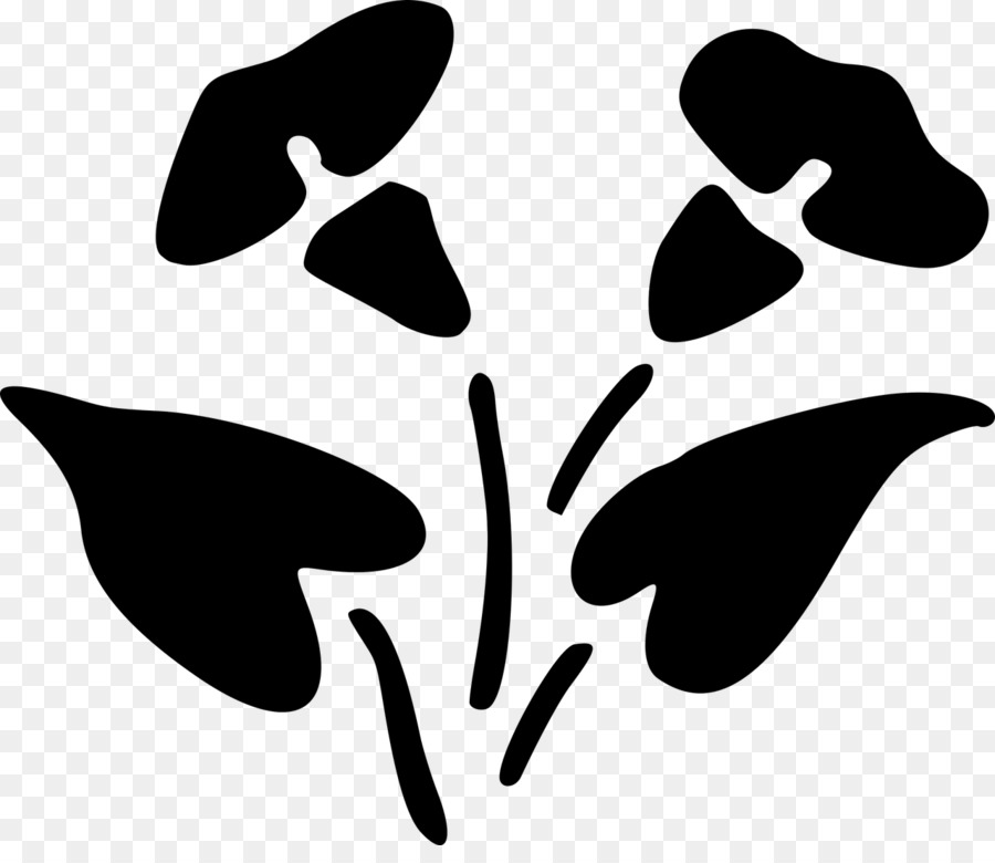 Black and white Leaf Silhouette Flower Clip art - Leaf png download - 1280*1087 - Free Transparent Black And White png Download.