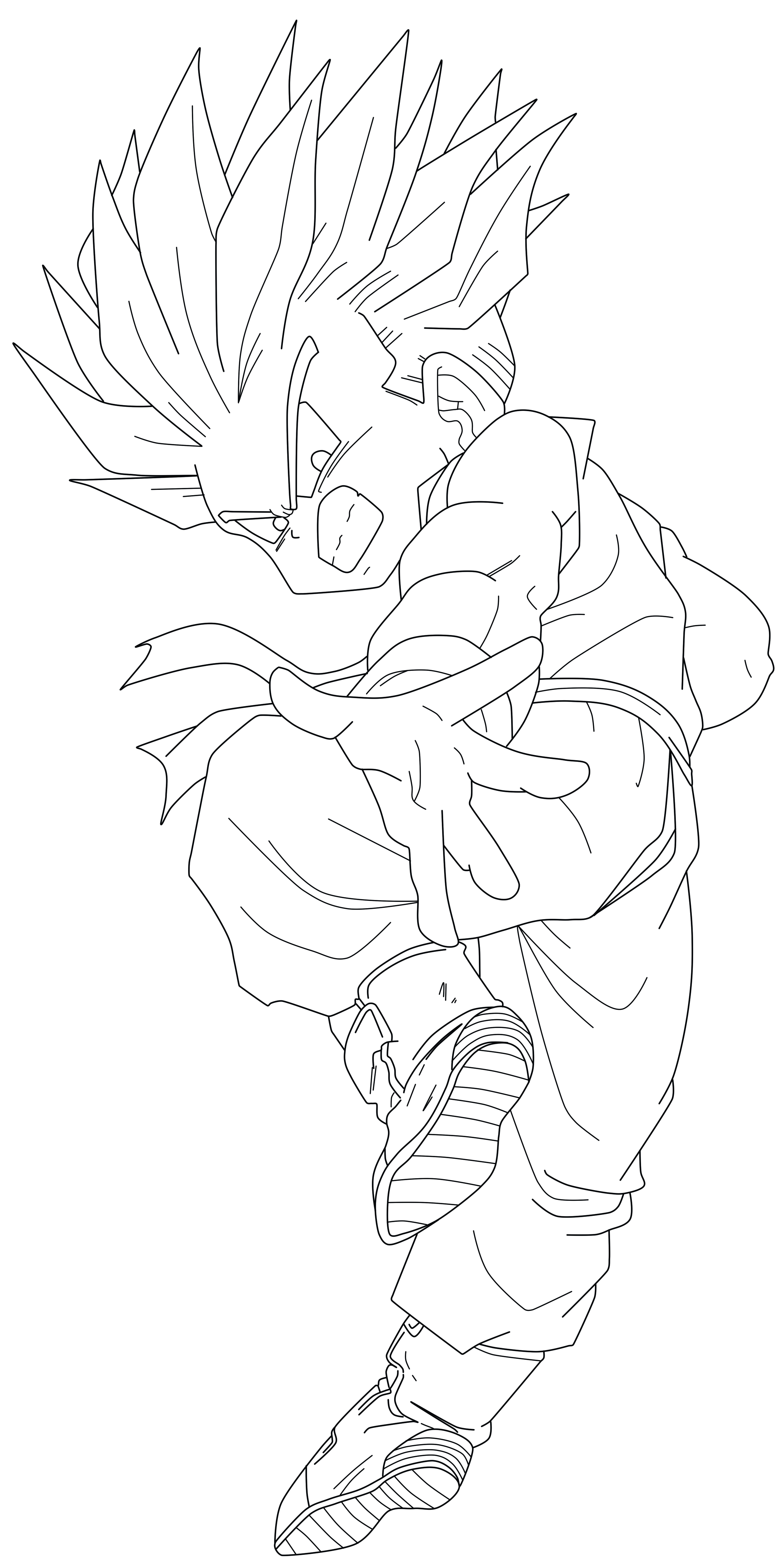 Trunks Line Art Drawing Goku Super Saiya Lineart Vector Png Download