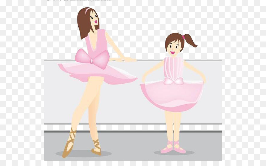 Ballet Dance Cartoon - Ballet little girls png download - 600*542 - Free Transparent  png Download.