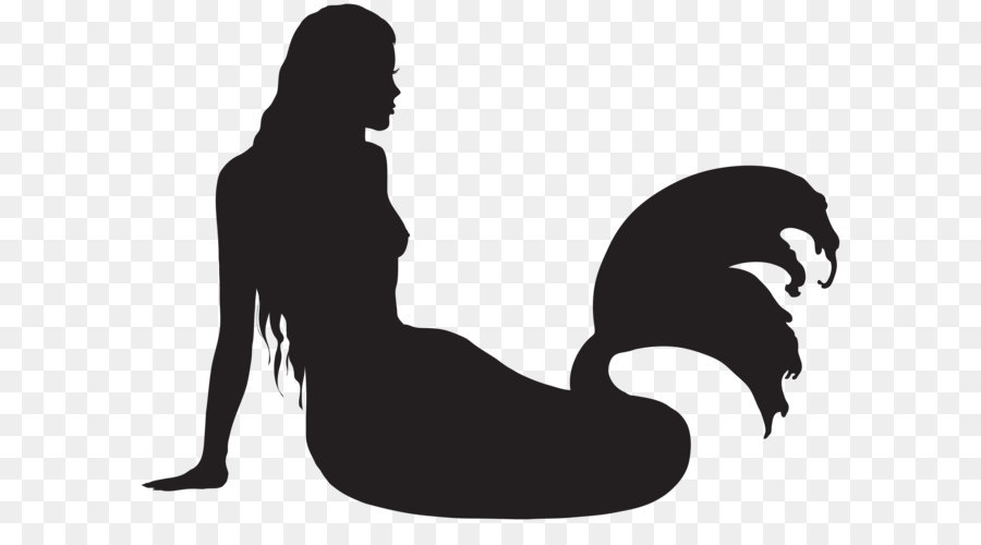 Mermaid Scalable Vector Graphics - Sitting Mermaid Silhouette PNG Clip Art png download - 8000*5910 - Free Transparent Ariel png Download.