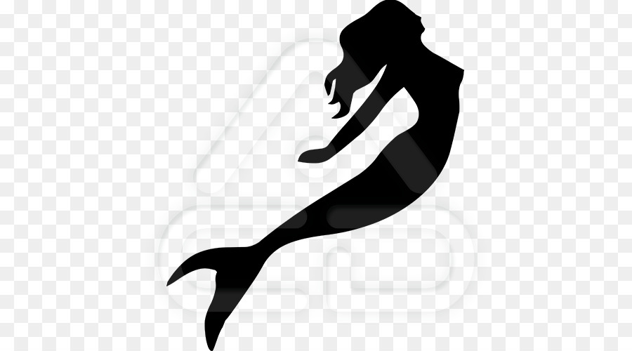 Ariel Mermaid Silhouette Clip art - Rollups png download - 500*500 - Free Transparent Ariel png Download.