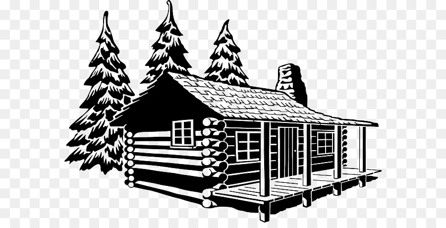Log cabin Cottage Clip art - Modern House sckech png download - 640*449 - Free Transparent Log Cabin png Download.