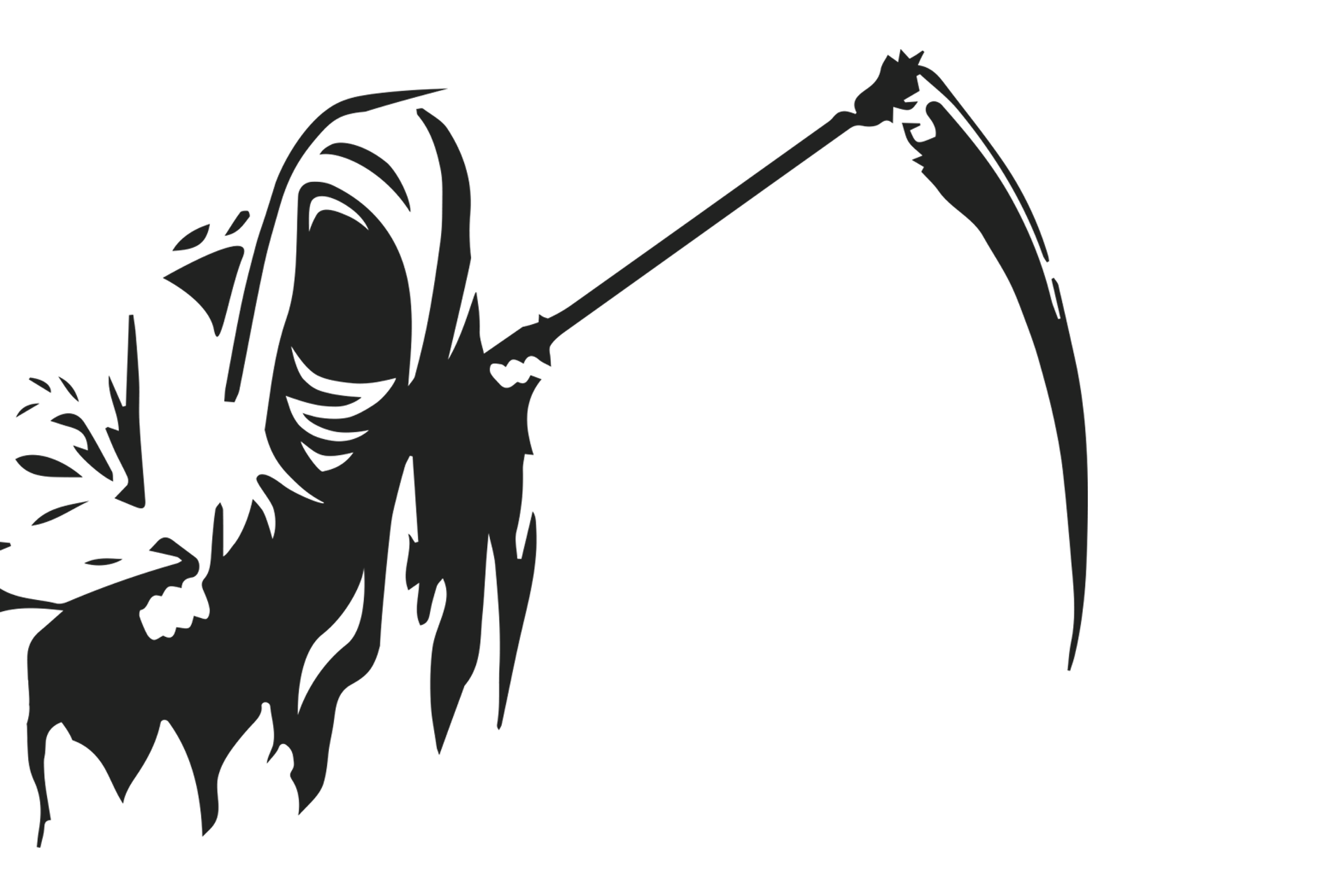 Death Logo Silhouette White Reaper Png Download 1920 1280 Free Transparent Death Png Download Clip Art Library