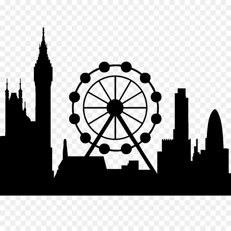 London Eye Wall decal Sticker Skyline - london eye png download - 1200*1200 - Free Transparent London Eye png Download.