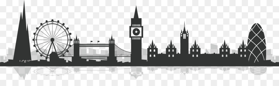 City of London Silhouette - London city silhouette png download - 7822*2266 - Free Transparent London png Download.