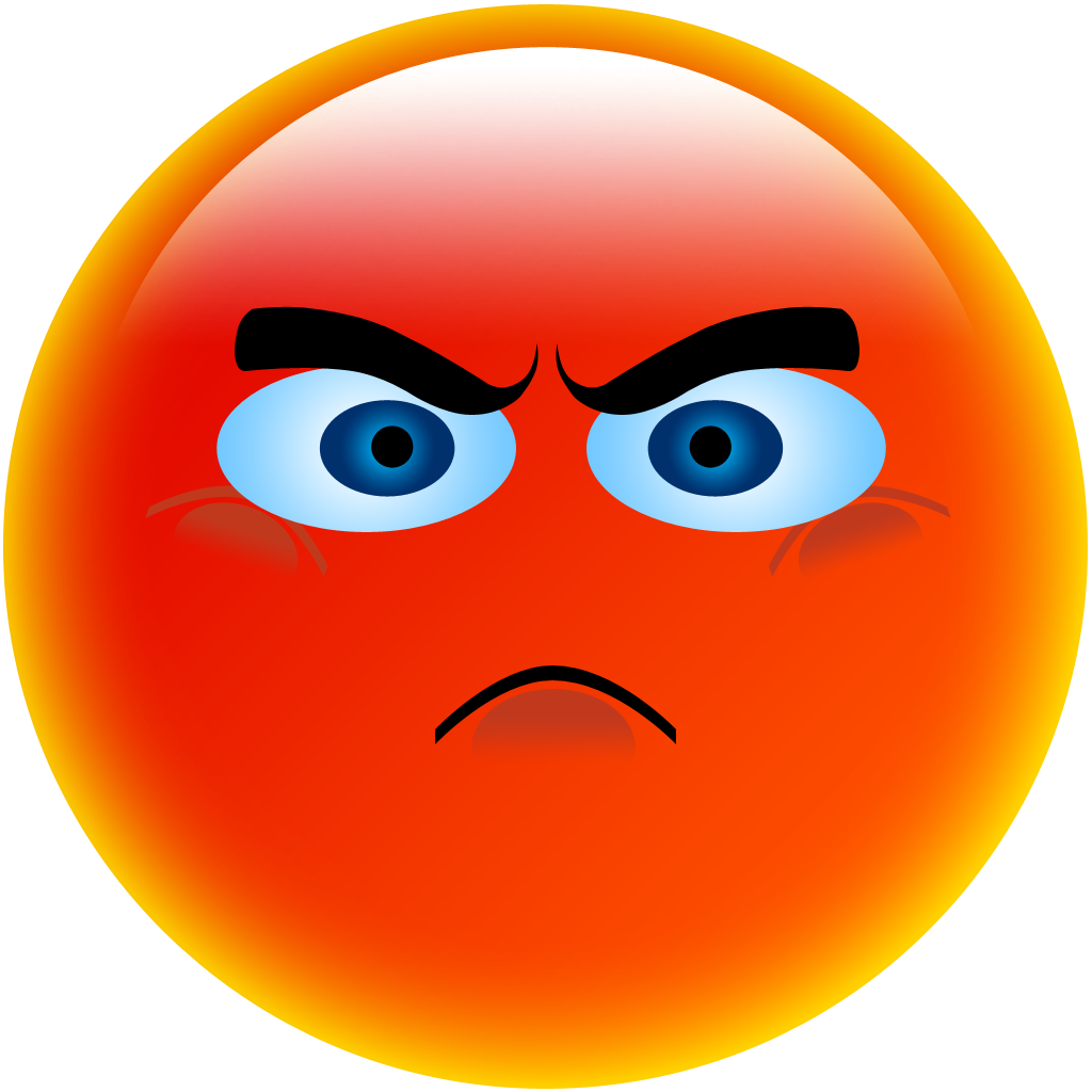 Anger Smiley Emoticon Face Clip art - angry emoji png download - 1024