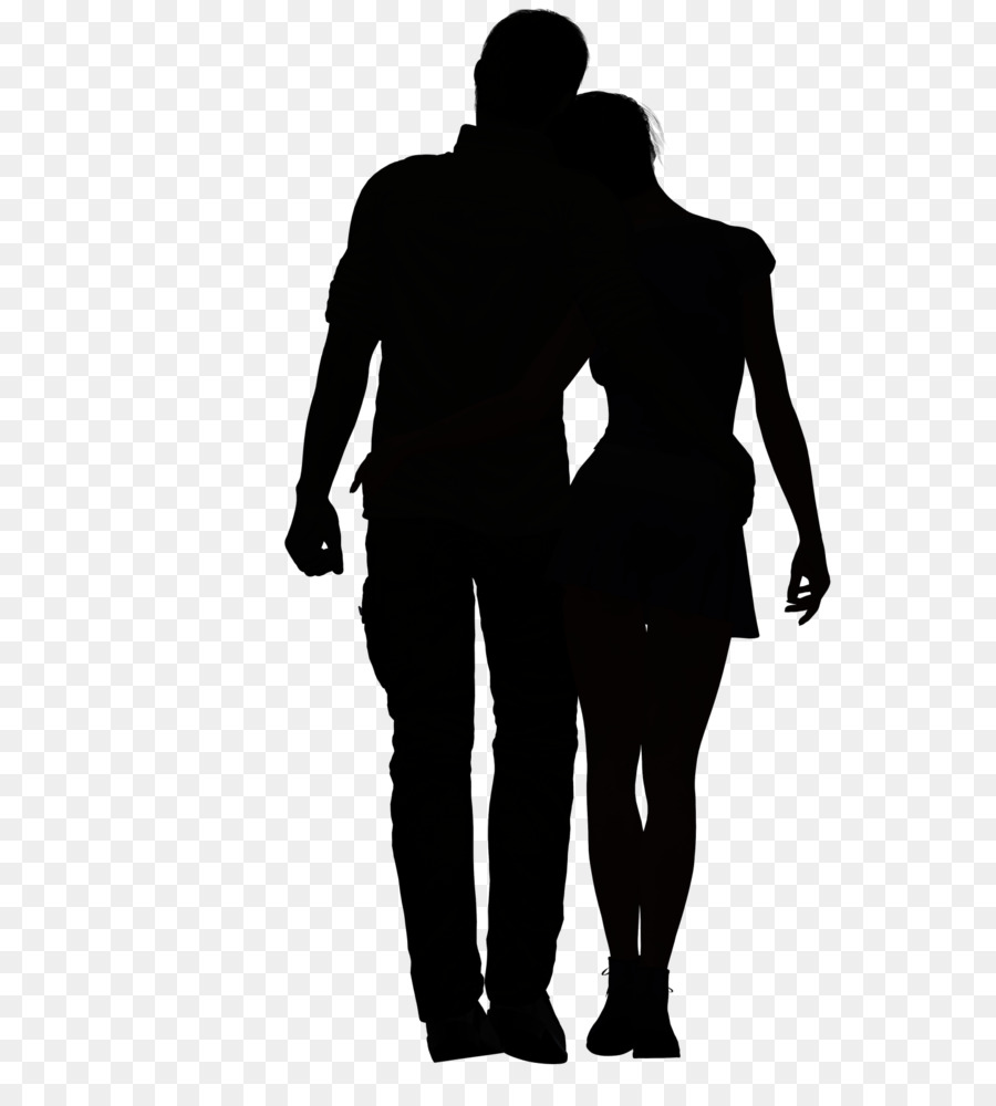 man and woman holding hands silhouette