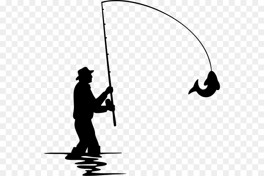 Fly fishing Silhouette - Fishing png download - 600*600 - Free Transparent Fishing png Download.