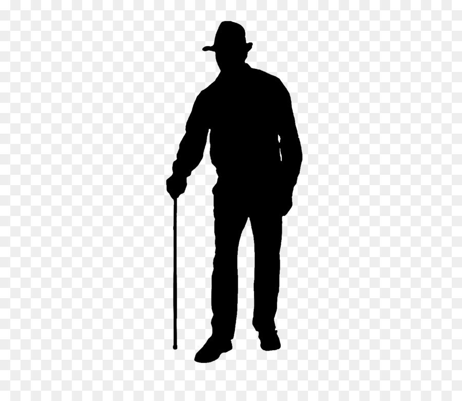 Silhouette Illustration - Silhouette of man on crutches wearing a hat png download - 1000*1200 - Free Transparent Silhouette png Download.