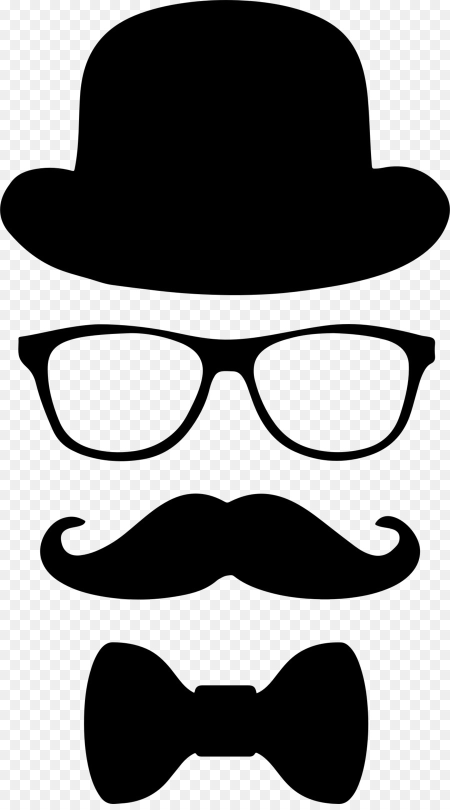 Moustache Top hat Glasses Bow tie - moustache png download - 1276*2280 - Free Transparent Moustache png Download.