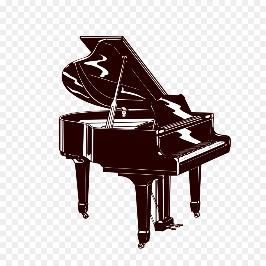 Piano Musical instrument Silhouette - piano png download - 1280*1280 - Free Transparent  png Download.