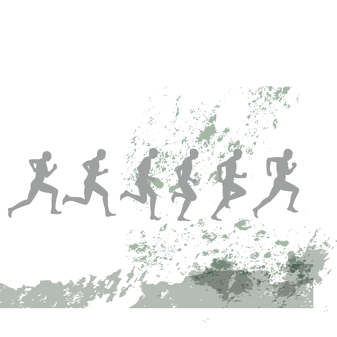 Running club - Vector watercolor and running man png download - 1181