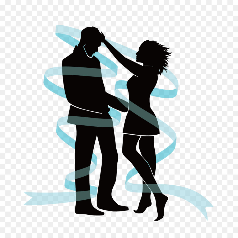 Dance Silhouette Woman Clip art - Silhouette figures and ribbons png download - 1181*1181 - Free Transparent Dance png Download.