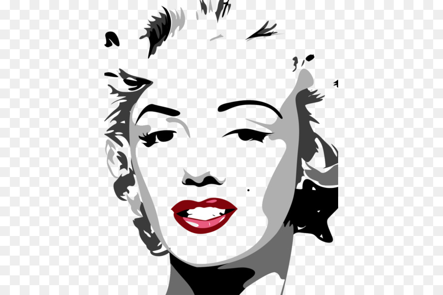 Marilyn Monroe Vector graphics Art Portrait Drawing - postmodern art png po...