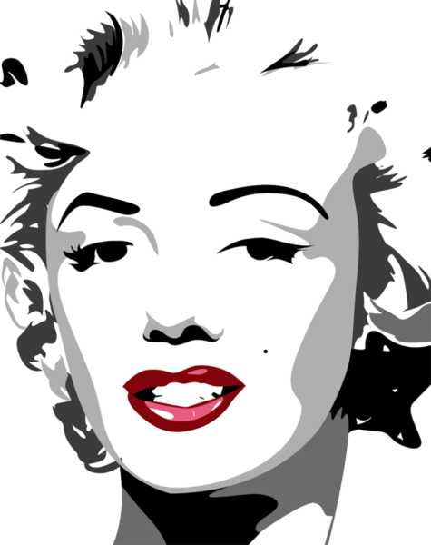 Marilyn Monroe Vector Graphics Art Portrait Drawing Postmodern Art