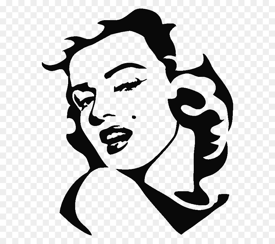 Stencil Wall decal Sticker Actor - monroe vector png download - 800*800 - Free Transparent Stencil png Download.