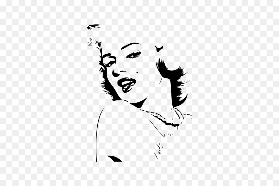 Drawing Silhouette Stencil - monroe png download - 600*600 - Free Transparent  png Download.