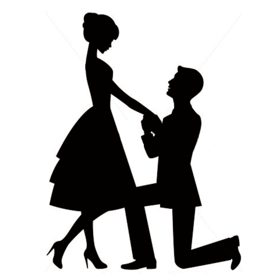 Marriage proposal Engagement Wedding cake topper Silhouette Romance - groom png download - 1600*1600 - Free Transparent Marriage Proposal png Download.