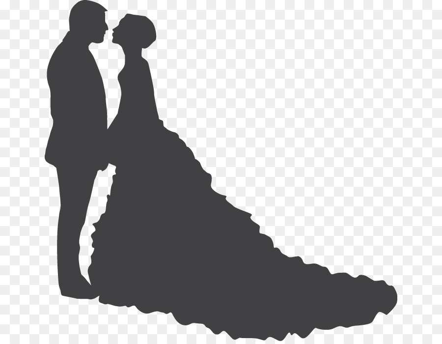 Silhouette Wedding - Wedding Silhouette png download - 718*694 - Free Transparent Silhouette png Download.