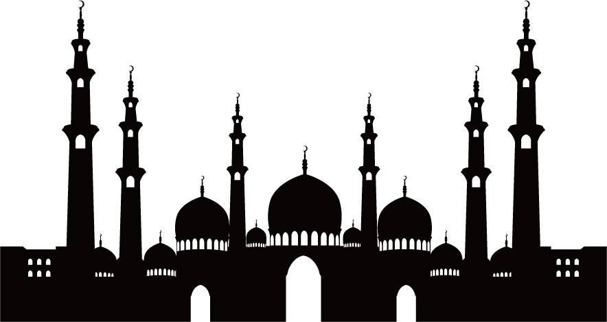 Mosque Islamic Architecture Mosque Silhouette Material Png Download