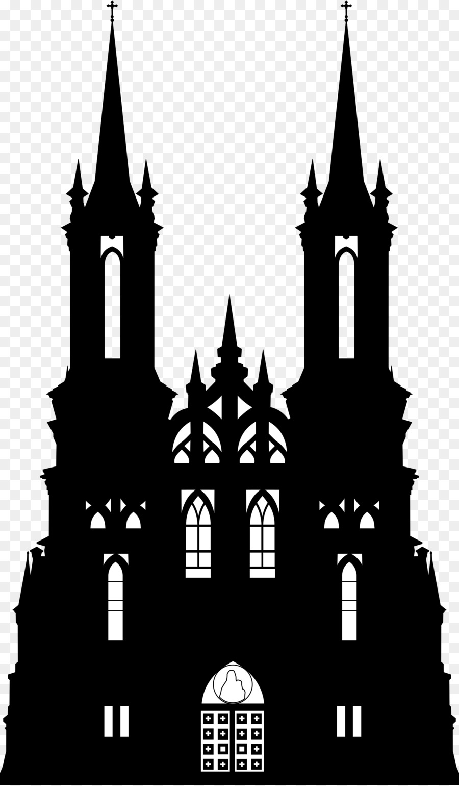 Silhouette Gothic architecture Castle Clip art - catholic png download - 1404*2400 - Free Transparent Silhouette png Download.