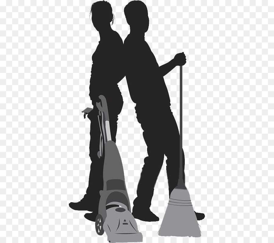 Silhouette Vacuum cleaner Cleaning - Silhouettes designed for cleaning up men and women png download - 448*800 - Free Transparent Silhouette png Download.