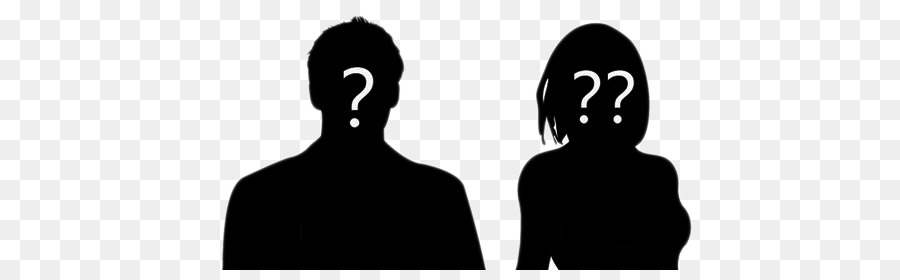 Silhouette - Men and women mysterious figure with a question mark png download - 500*270 - Free Transparent Silhouette png Download.