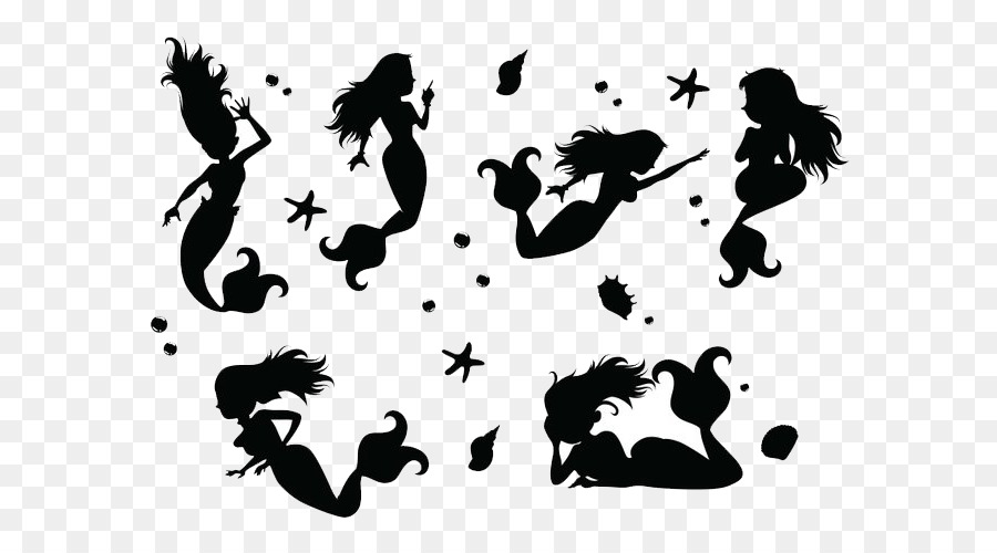 Mermaid Silhouette Scalable Vector Graphics - Mermaid png download - 653*490 - Free Transparent Mermaid png Download.