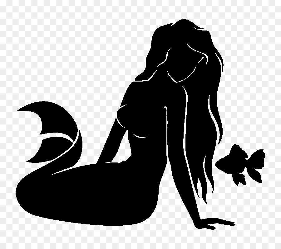 ariel-silhouette-stencil-the-little-mermaid-silhouette-png-download-4000-6902-free