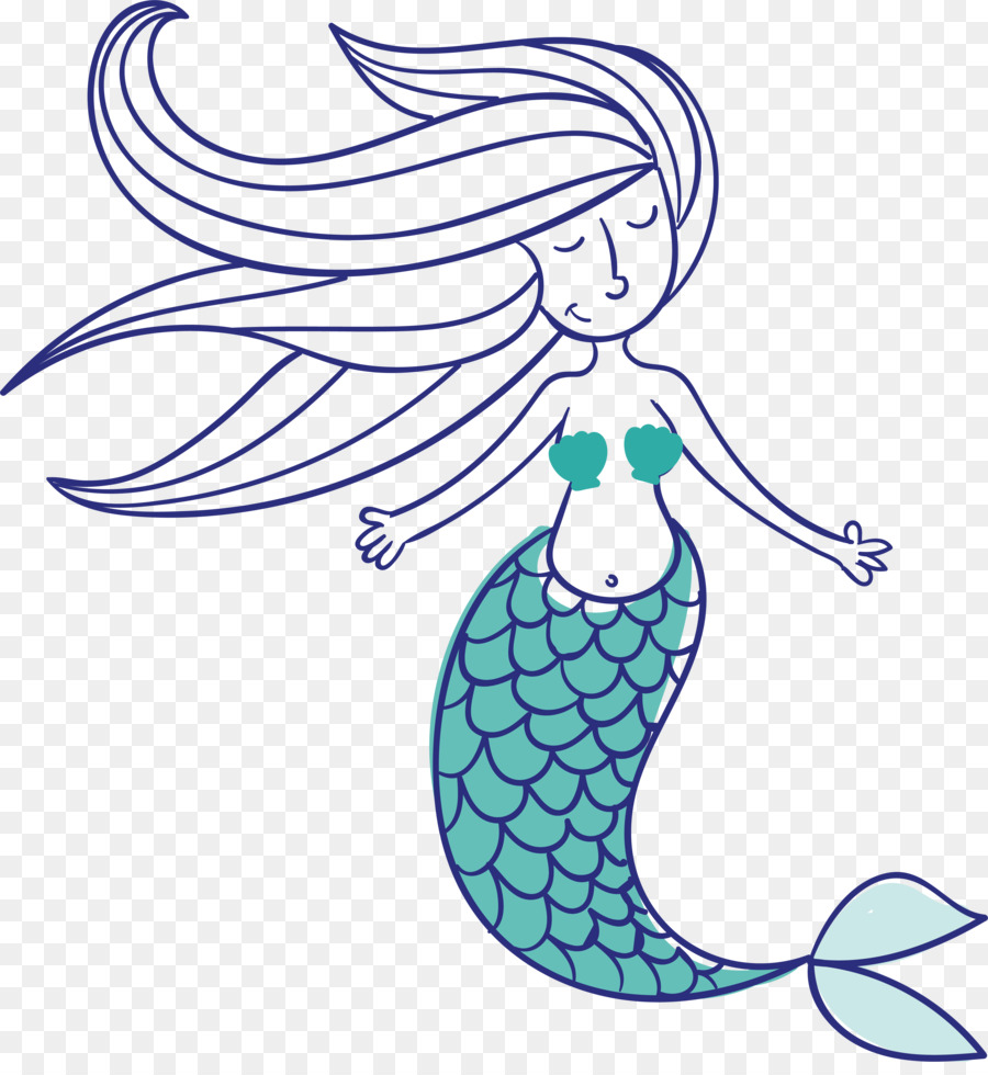 Euclidean vector Mermaid Mythology Icon - Cartoon mermaid design png download - 4027*4333 - Free Transparent Mermaid png Download.