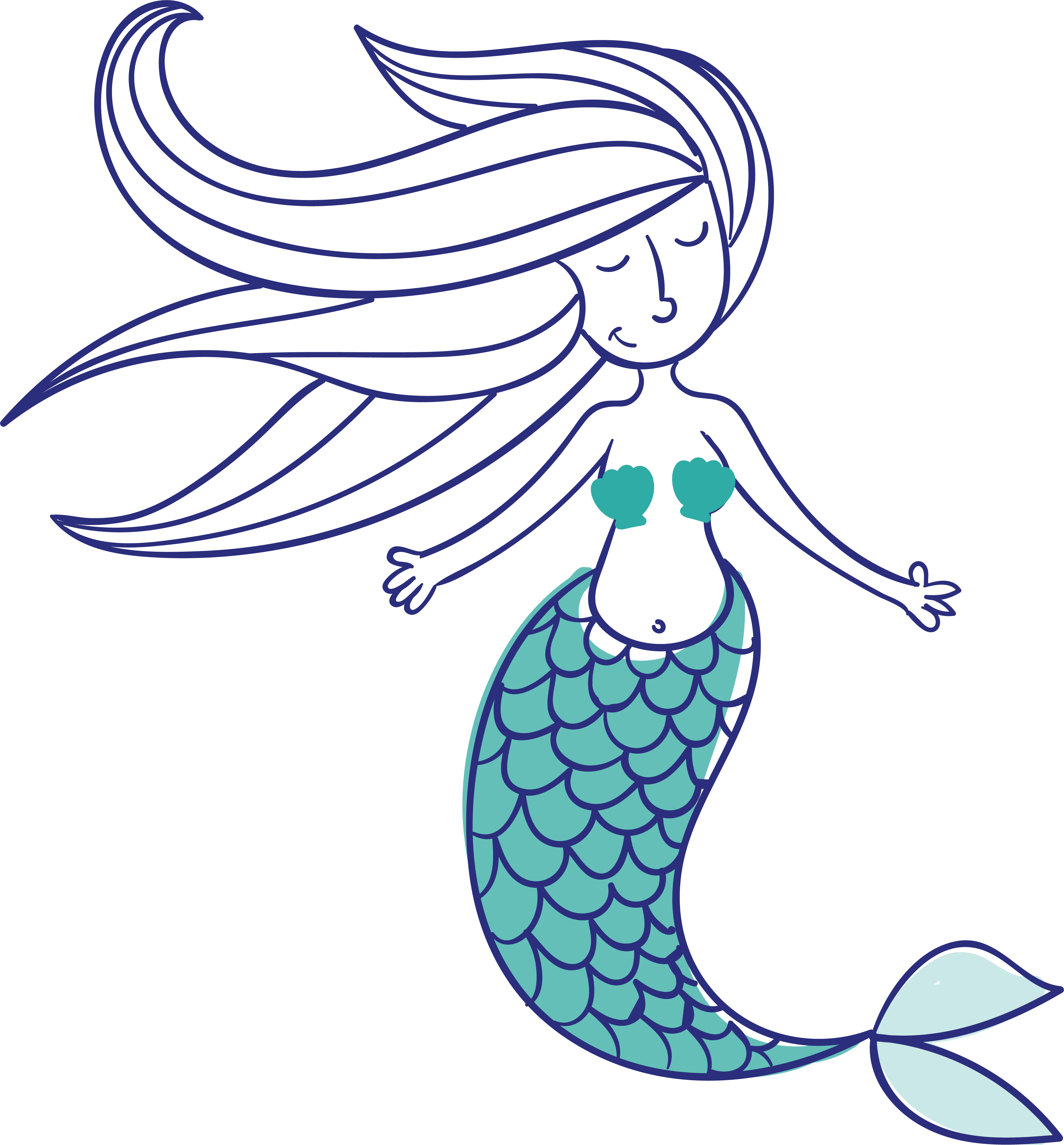 Euclidean Vector Mermaid Mythology Icon Cartoon Mermaid Design Png